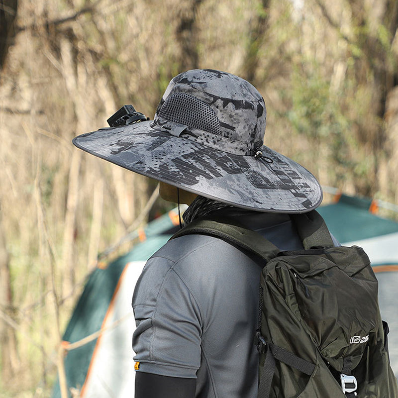 Waterproof Outdoor Fishing Cap with Solar Fan
