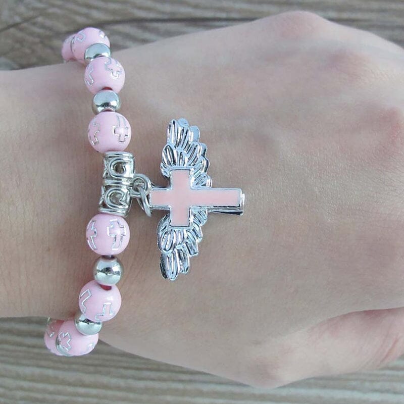 Delicate Wing Shaped Cross Necklace