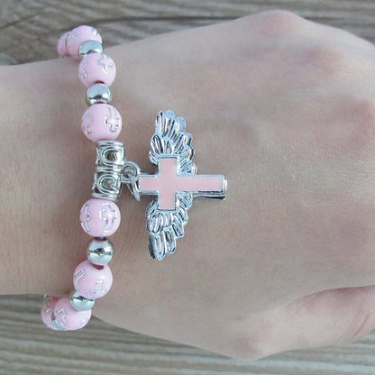 Delicate Wing Shaped Cross Necklace
