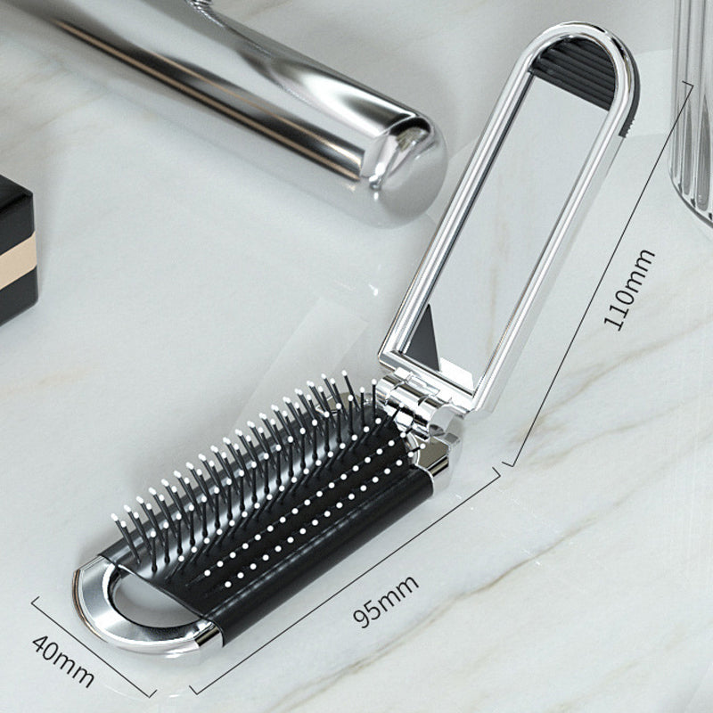 Portable Travel Mirror Brush Set