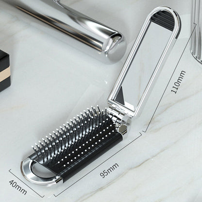 Portable Travel Mirror Brush Set