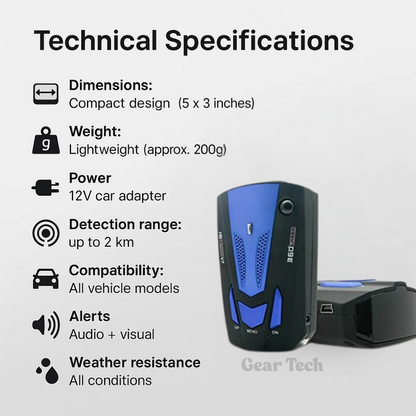 Advanced UK Radar Detector with Long Range Alert System