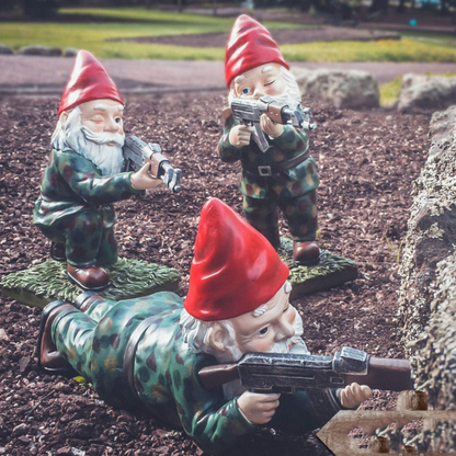Tough Army Yard Gnome