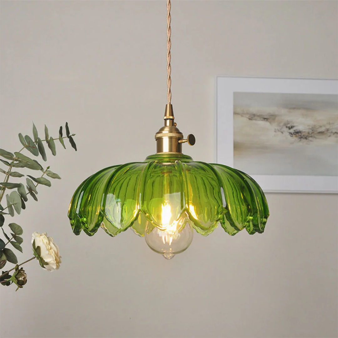 Retro Style Glass Pendant Light