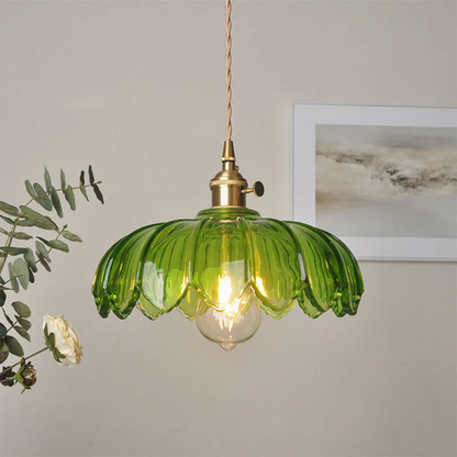 Retro Style Glass Pendant Light