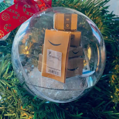 Clear Glass Christmas Tree Ornament Ball