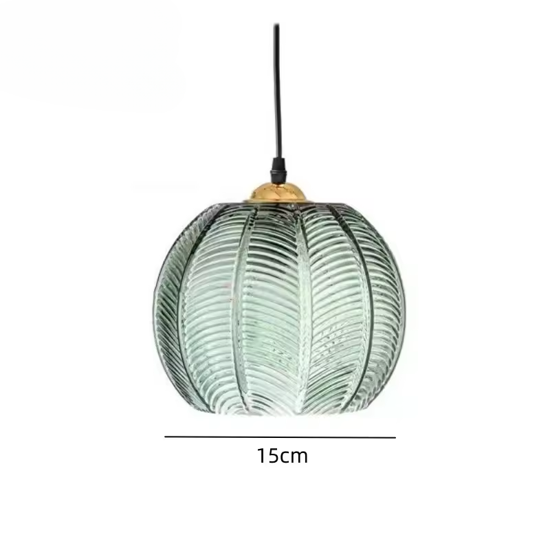 Modern Glass Pendant Light with Leaf Design - Befez