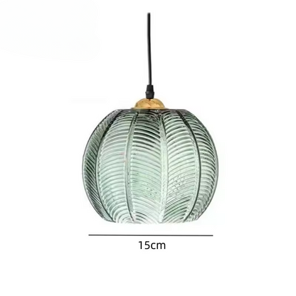 Modern Glass Pendant Light with Leaf Design - Befez