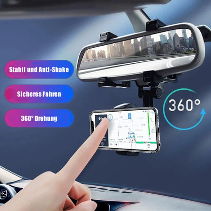 Adjustable Car Phone Mount Rear View Mirror Holder