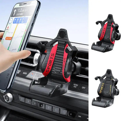 Racing Car Phone Mount with Adjustable Belt
