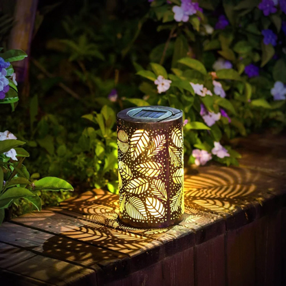 Befez | Garden Solar Powered Lantern with Leaf Design