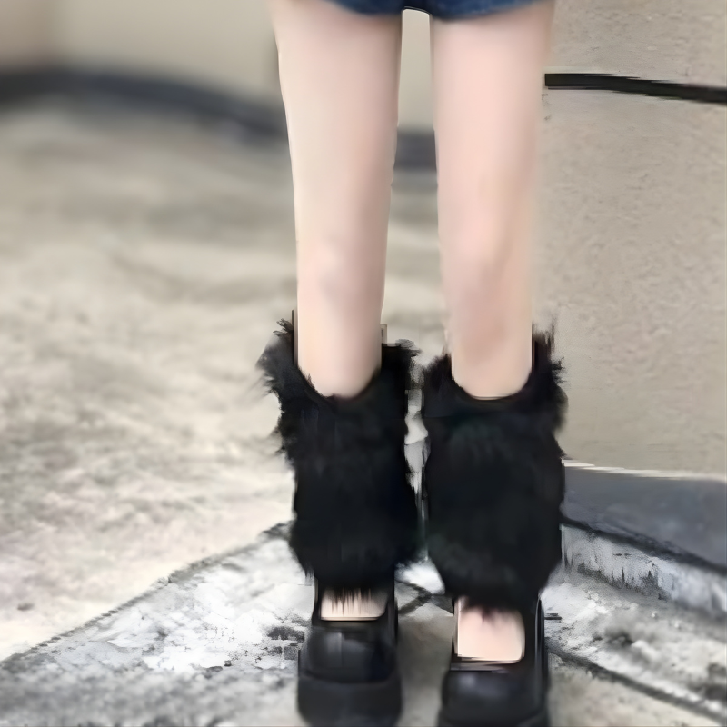 Warm Faux Fur Leg Boot Covers