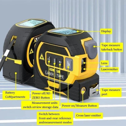 Multipurpose Infrared Laser Measuring Tape