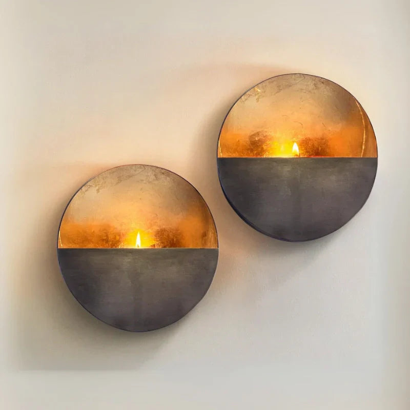 Simple Metal Candle Wall Sconce