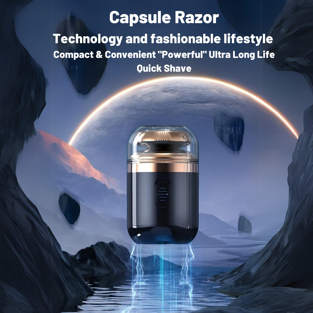 Compact Waterproof Electric Razor for Men