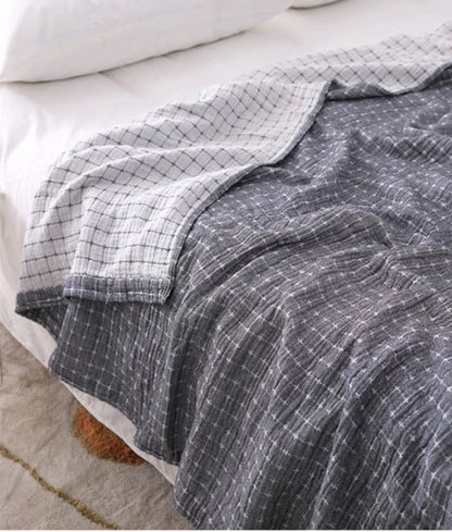 Lightweight Soft Cotton Throw Blanket