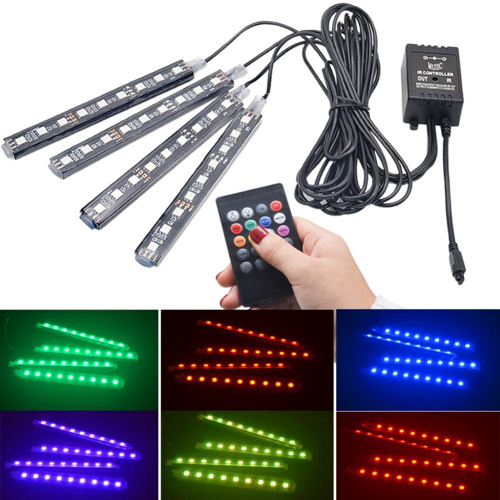 Colorful Car Interior LED Light Strip with Remote Control - Befez