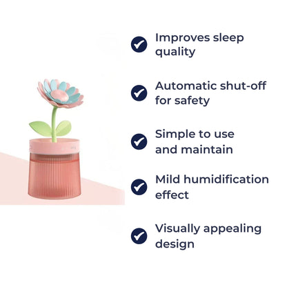 Compact Ultrasonic Air Humidifier for Bedroom Use