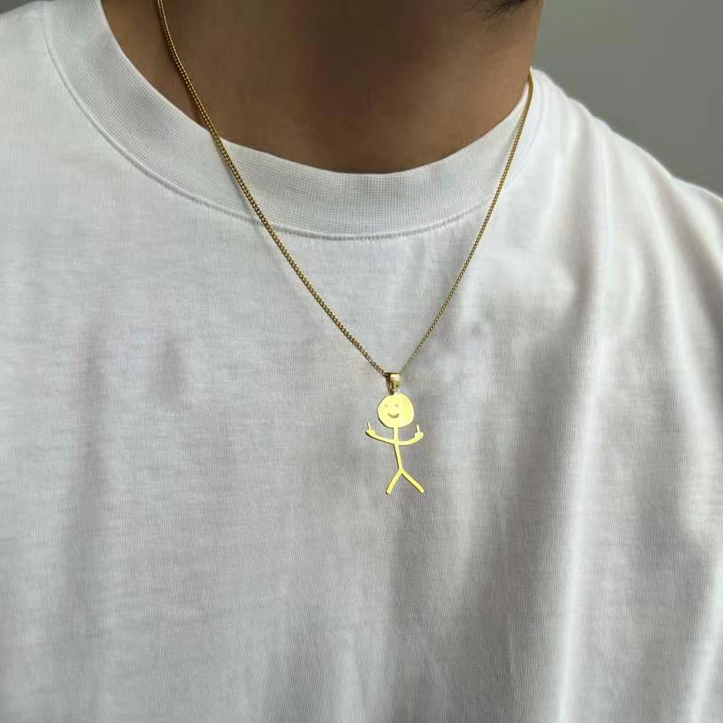 Trendy Novelty Laughing Necklace