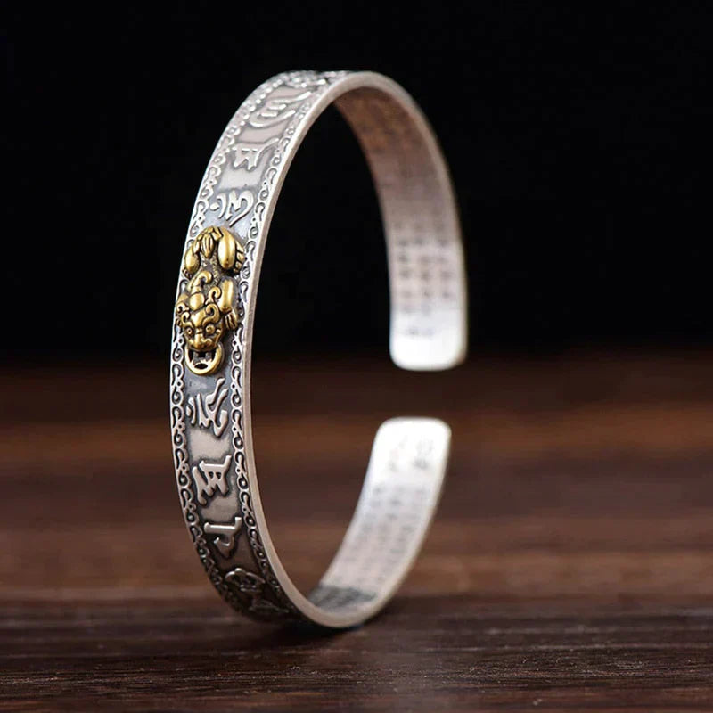 Lucky Chinese Pixiu Silver Charm Bracelet - Befez