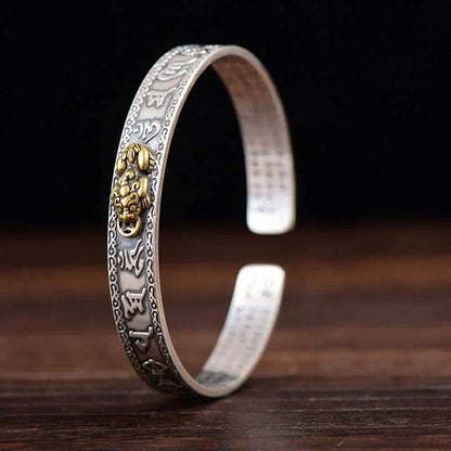 Lucky Chinese Pixiu Silver Charm Bracelet - Befez