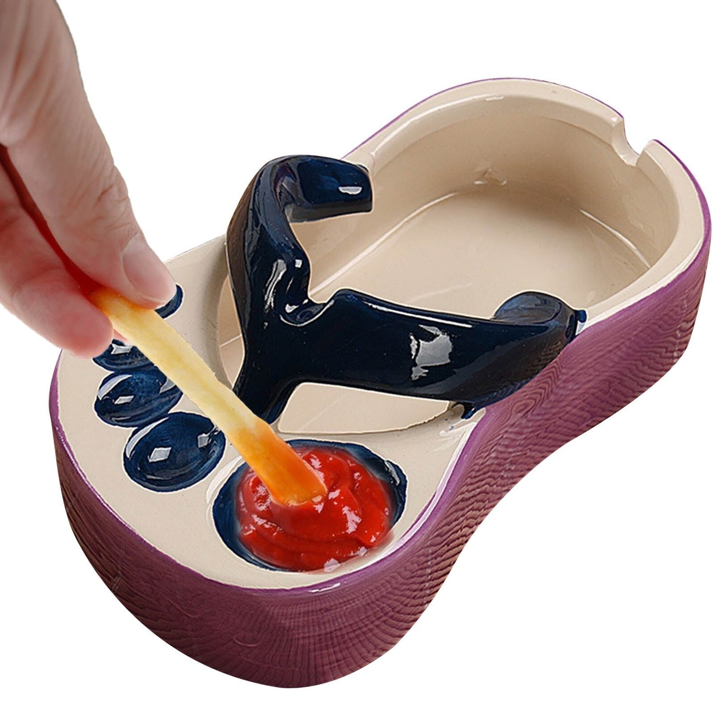 Colorful Ceramic Flip Flop Shaped Serving Dish