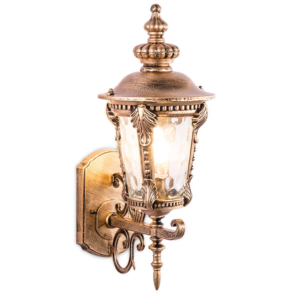 Rustic Outdoor Glass Pendant Lantern Light