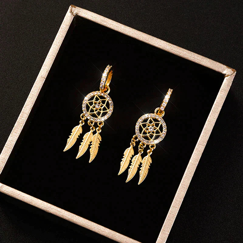 Luxurious 14k Gold Drop Earrings - Befez