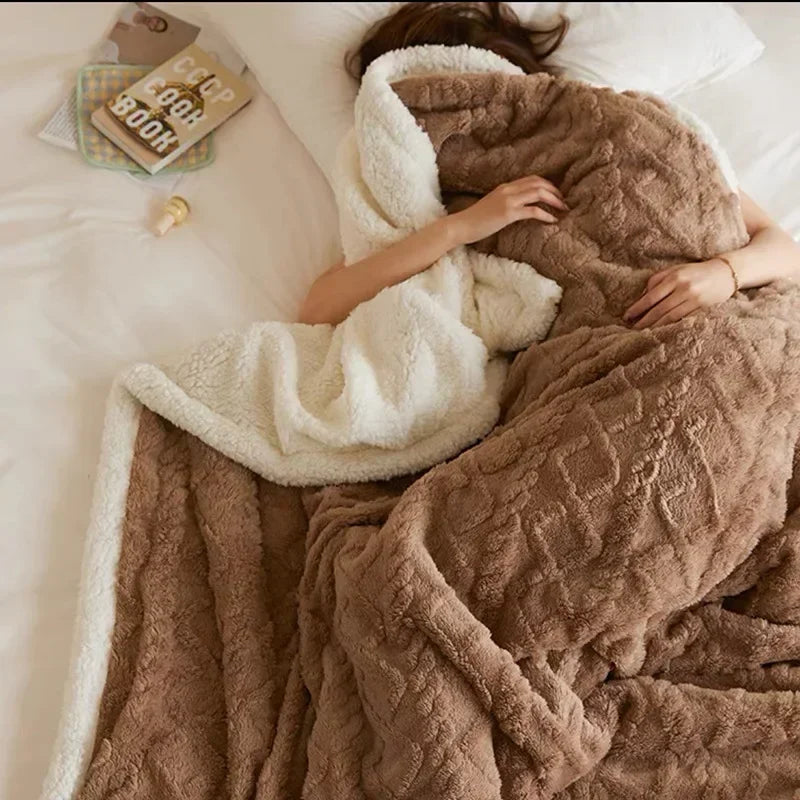 Soft Plush Wool Blanket for Winter Warmth