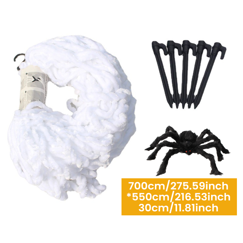 Creepy Halloween Decor, Stretchy Spider Web