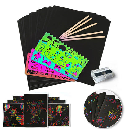 Colorful Scratch Off Card Set with Rainbow Colors - Befez