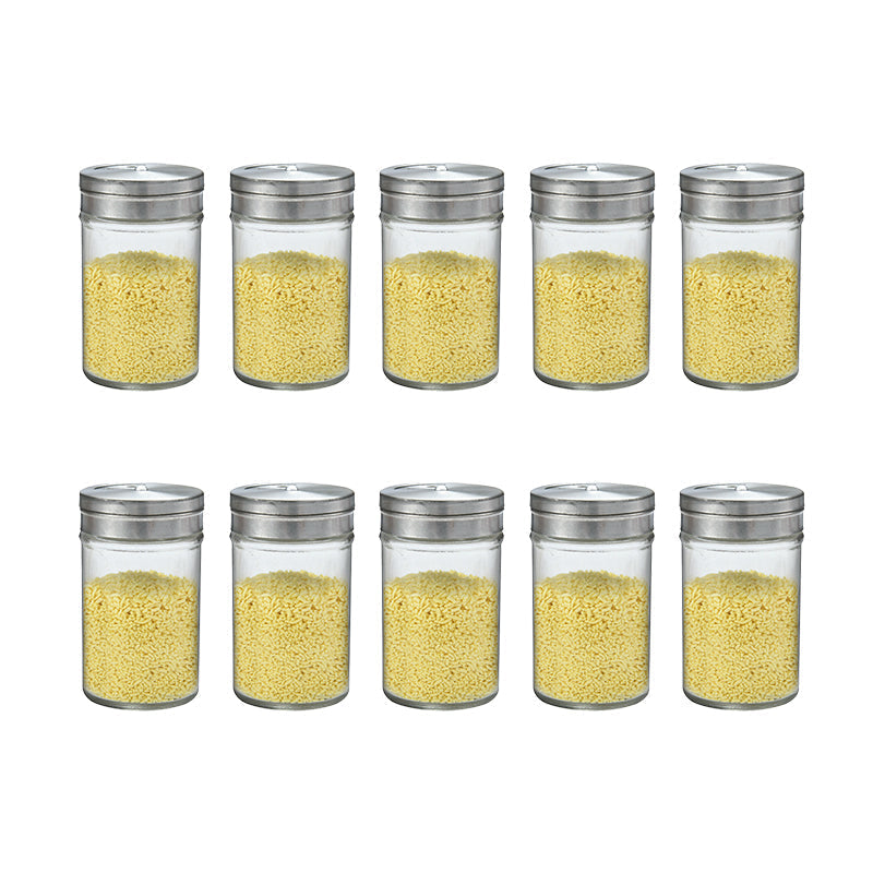 Clear Glass Spice Container Set