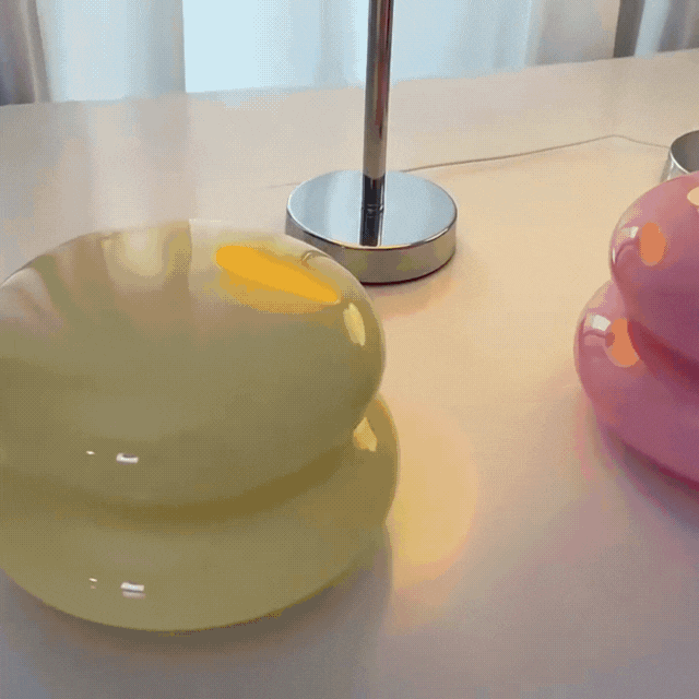 Stylish Glass Desk Lamp with USB and Color Changing Lights