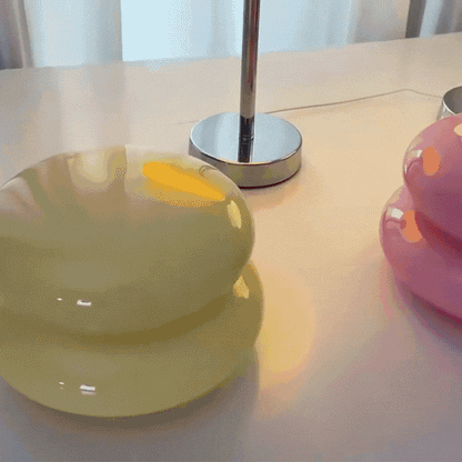 Stylish Glass Desk Lamp with USB and Color Changing Lights
