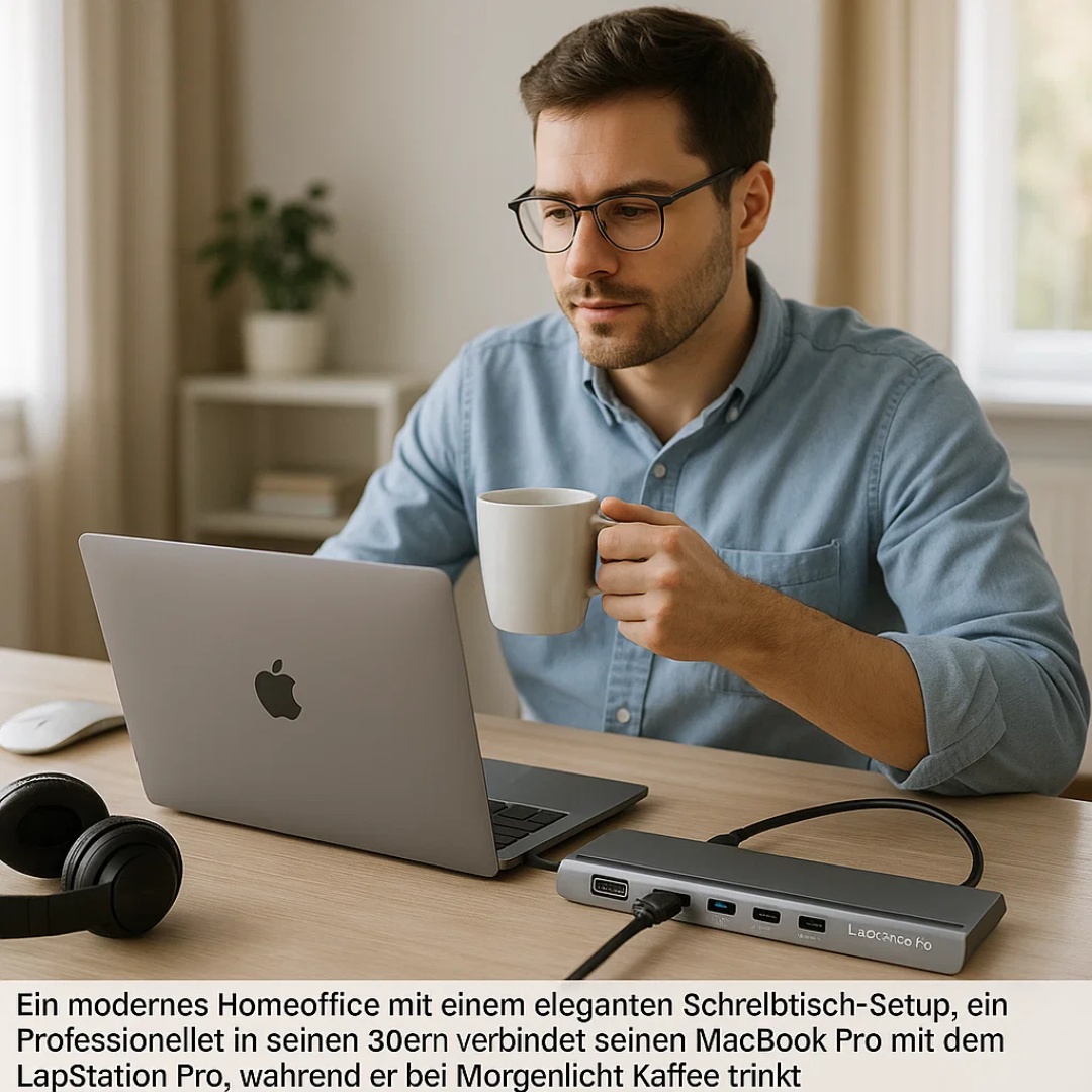 Compact 11-in-1 USB-C Laptop Dock with HDMI and Ethernet