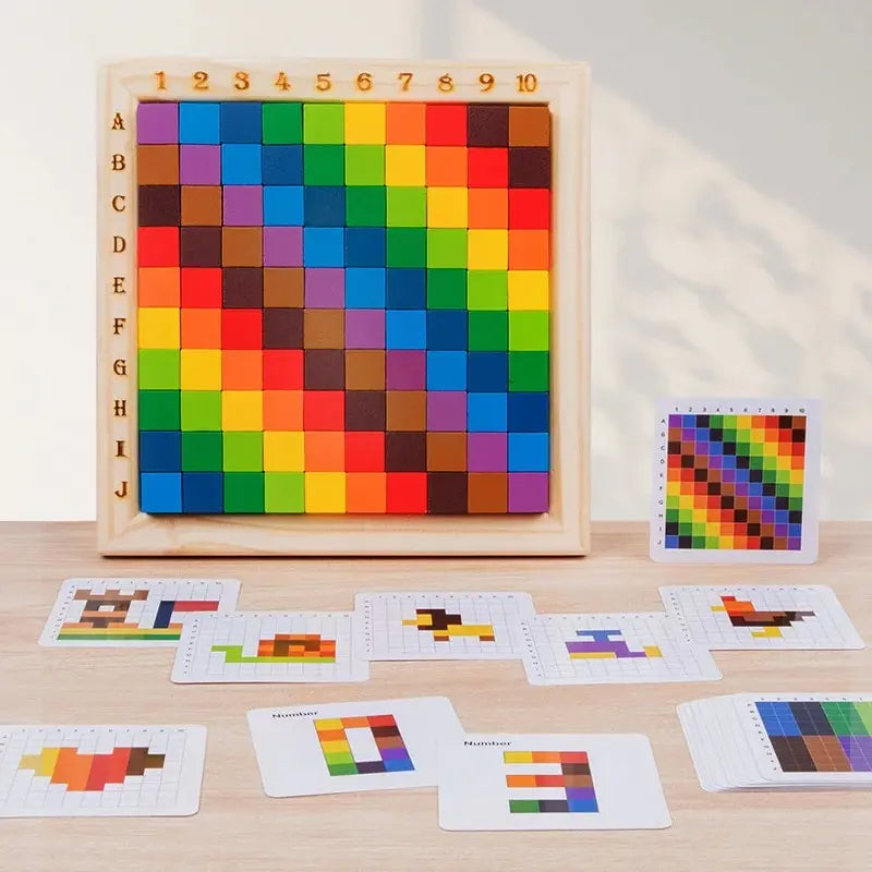 Educational Wooden Counting Blocks for Kids