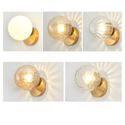 Elegant Gold Glass Wall Light