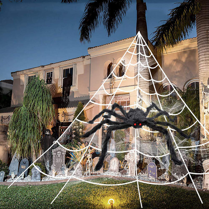 Creepy Halloween Decor, Stretchy Spider Web