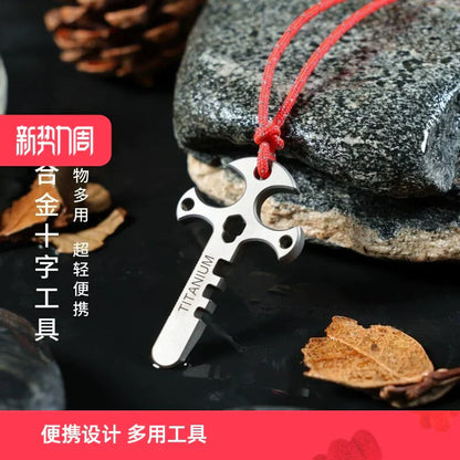 Durable Titanium Multi-Tool Keychain Necklace