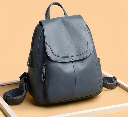 Classic Brown Leather Ladies Backpack