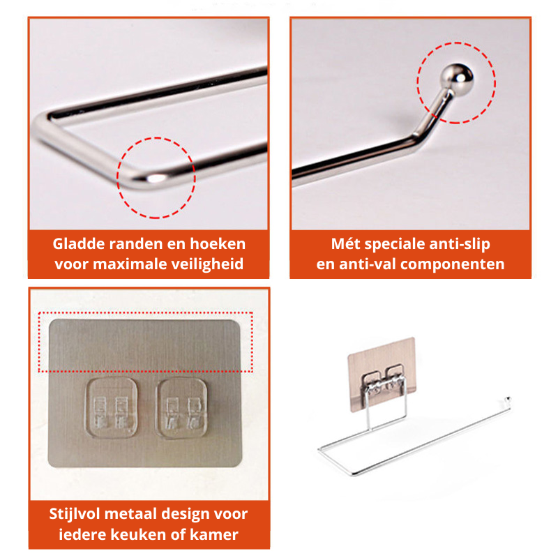 Space Saving Kitchen Paper Towel Holder Set