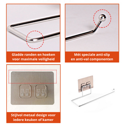 Space Saving Kitchen Paper Towel Holder Set