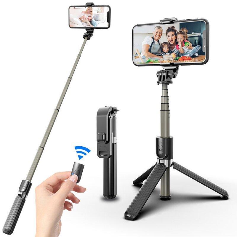 Compact Multi-Function Selfie Stick with Flex Rod