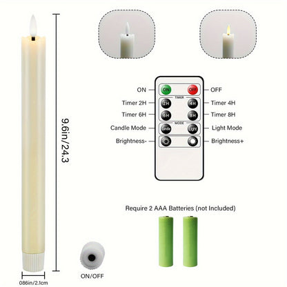 Warm LED Flicker Cone Candles