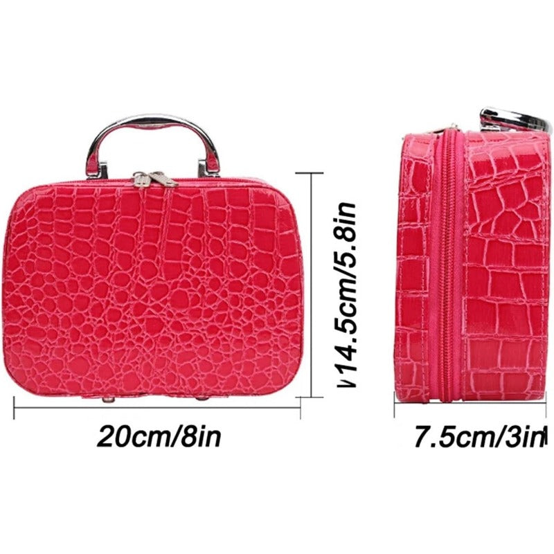 Compact Travel Sewing Kit in Leather Style Case