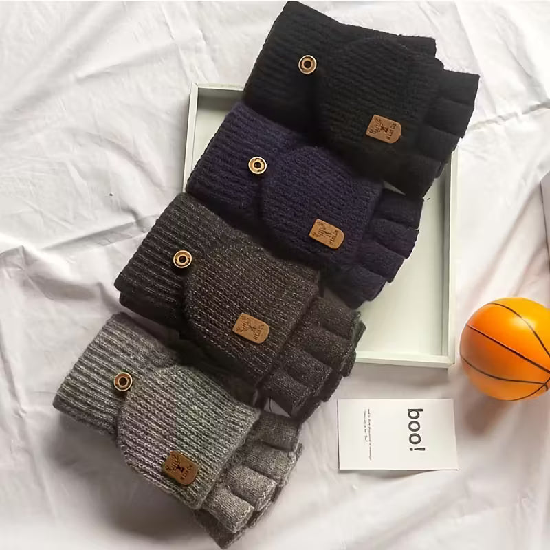 Befez | Men's Thermal Fingerless Gloves - Insulated and Cozy
