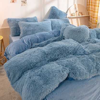 Soft Plush Duvet Cover Set for Cozy Bedding