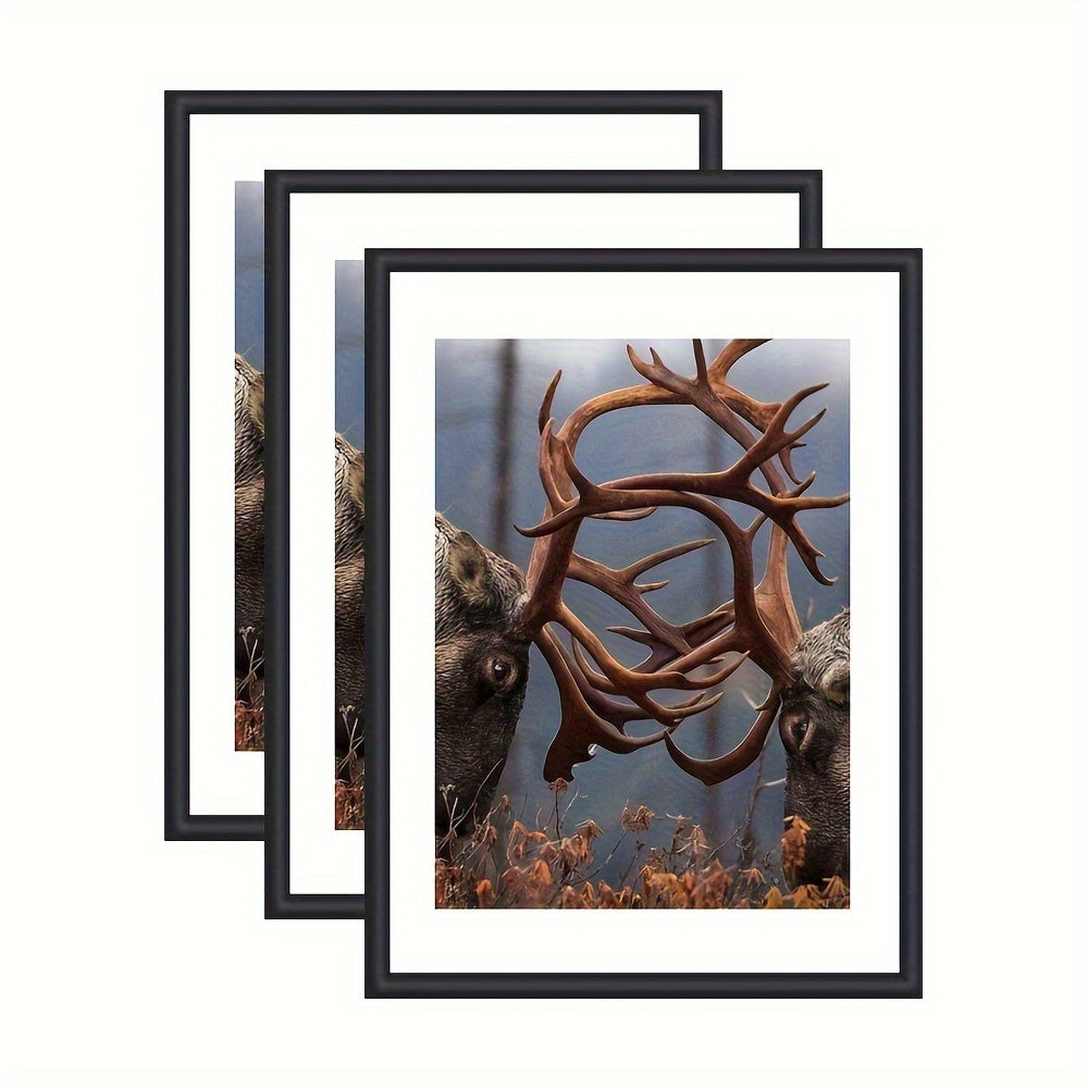 Set of 3 Modern Black Picture Frames