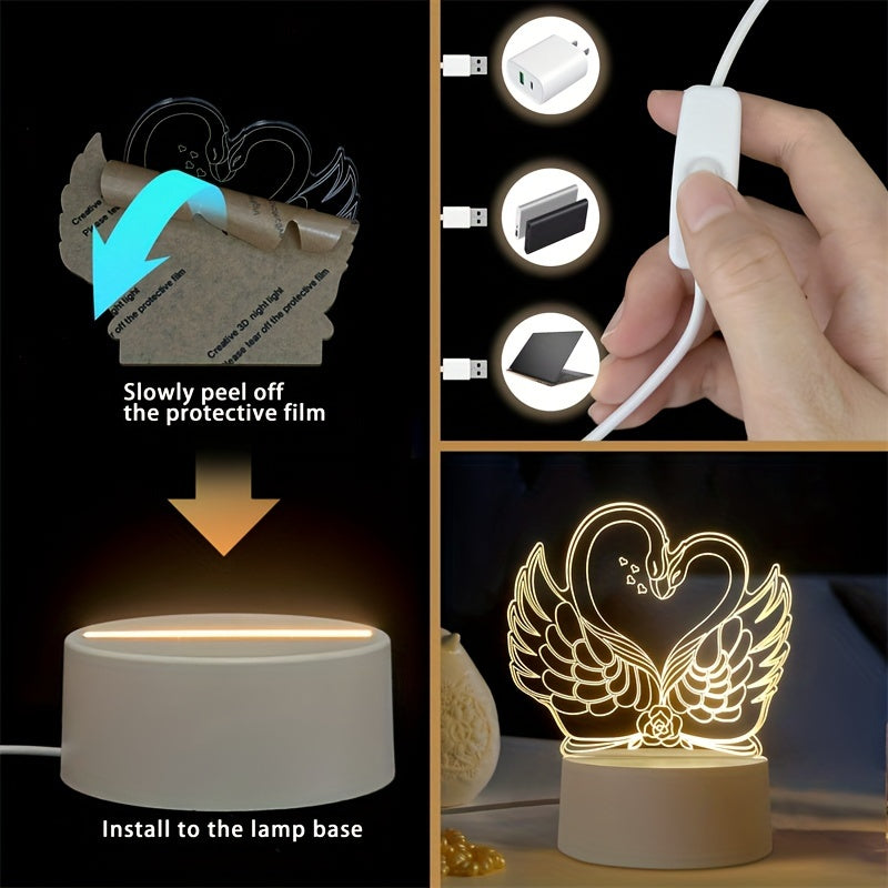 Colorful USB 3D Desk Lamp