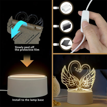 Colorful USB 3D Desk Lamp
